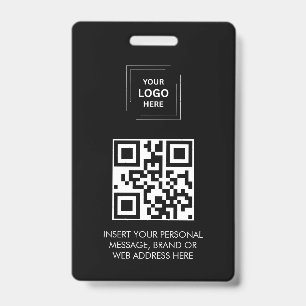 Digital Black QR Event Identity Design Badge