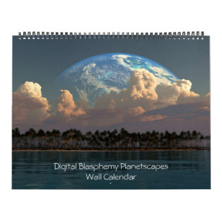 Digital Blasphemy Planetscapes Wall Calendar