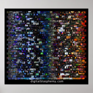 Digital Blasphemy Spectrum Mosaic (Black) Poster