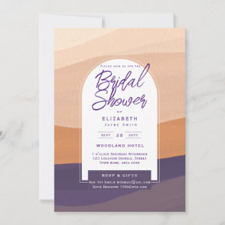 DIGITAL BRIDAL Shower Invite Purple Orange 
