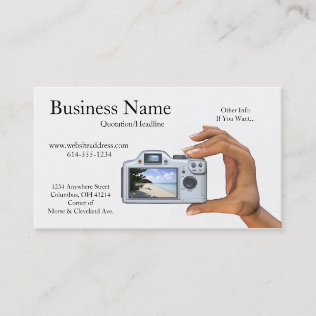 Digital Camera Business Cards (Front)
