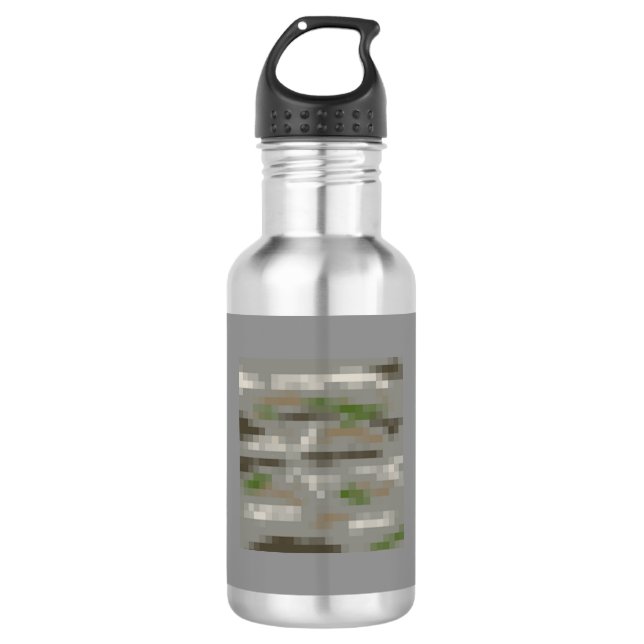 Digital Camo 18 oz water bottle (Front)