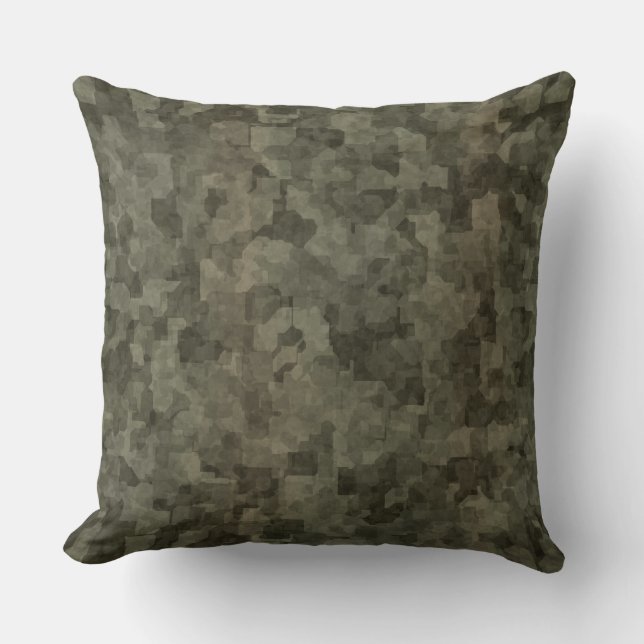 Digital Camo abstract Throw Pillow (Front)