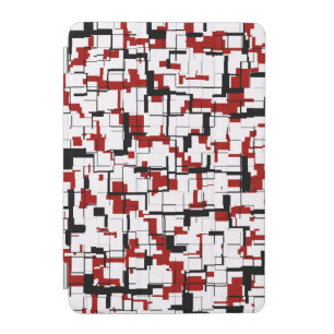 Digital Camo Black White Red Pattern iPad Mini Cover