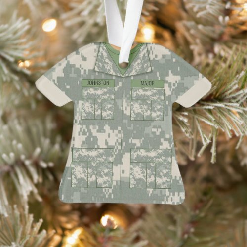 Digital Camo Military Personalized Occupation Ornament