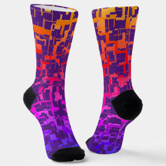 Digital Camo Rainbow Colorful Pattern Socks
