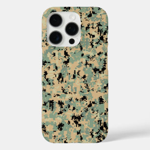 Digital Camo – Tan-Green SM camo pattern iPhone 16 Pro Case