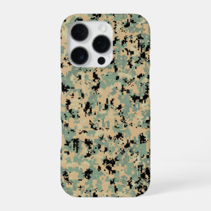 Digital Camo – Tan-Green SM camo pattern iPhone 16 Pro Case