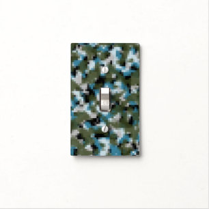 Digital Camo Winter Lake Light Switch Cover