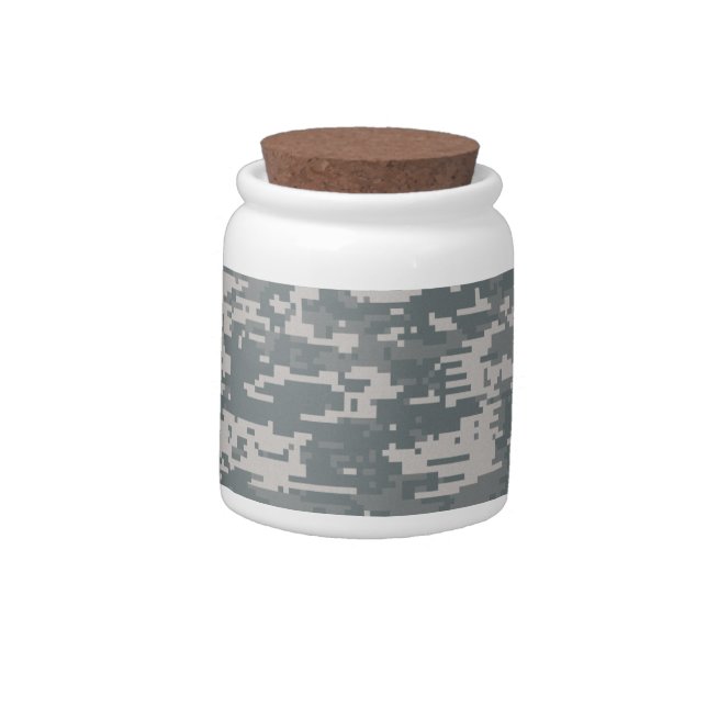 Digital Camouflage Candy Jar (Left)
