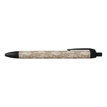 Digital Camouflage Desert Black Ink Pen by wheresmymojo at Zazzle