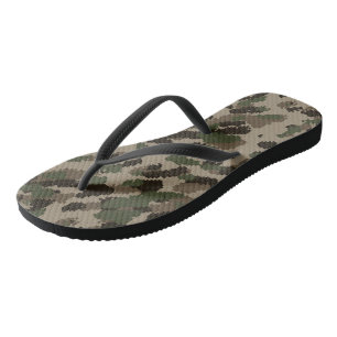 Digital Camouflage Flip Flops