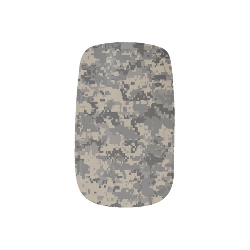 Digital camouflage military army pixel camo print minx nail art