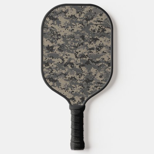 Digital camouflage military army pixel camo print pickleball paddle