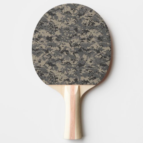 Digital camouflage military army pixel camo print ping pong paddle