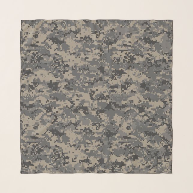 Digital camouflage military army pixel camo print scarf (Front)