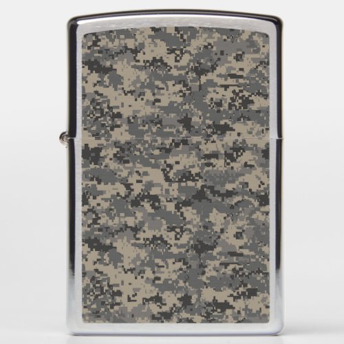 Digital camouflage military army pixel camo print zippo lighter