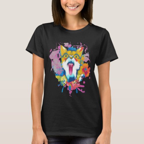 Digital cat design t_shirts 