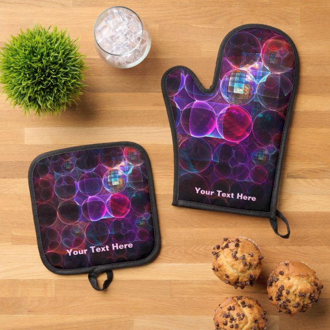 Digital Cavitation Oven Mitt & Pot Holder Set (Top Down)
