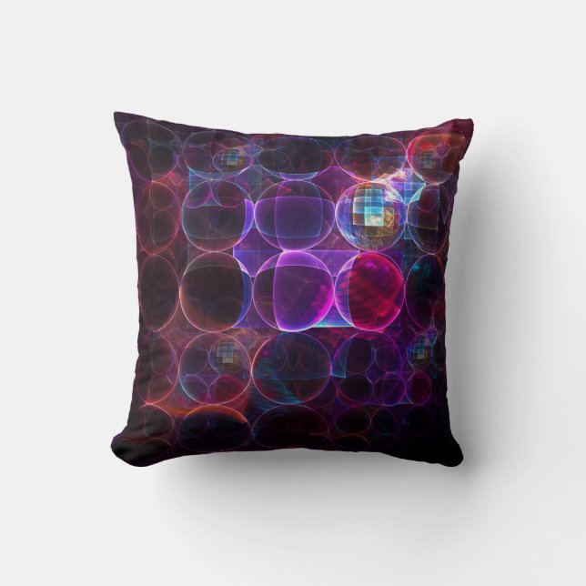 Digital Cavitation Throw Pillow (Front)