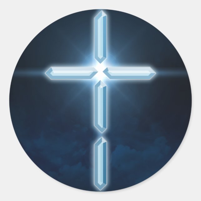 Digital Christian - Digital Cross Sticker Decal (Front)