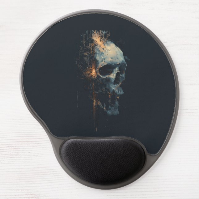 Digital Circuit Skull Tech Mousepad (Front)