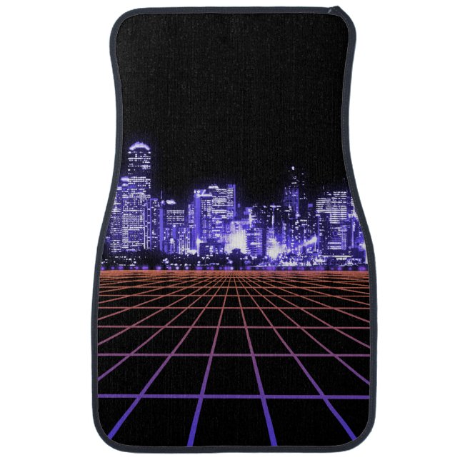 Digital City Grid Car Floor Mat (Front)