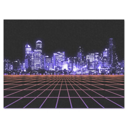 Digital City Grid Tissue Paper