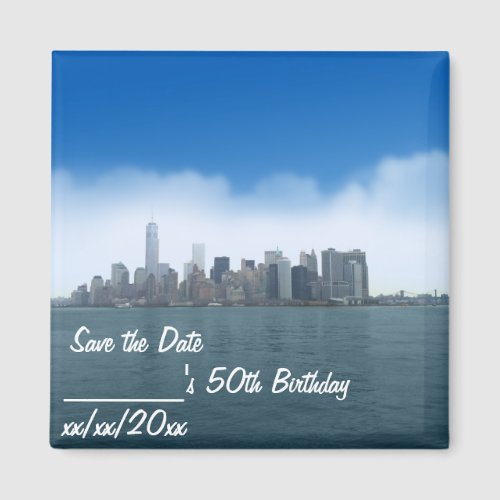 Digital Clear Sky in NYC Save the Date Magnet