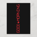 Digital Clock Good Morning Coffee Mug Early Birder Postcard