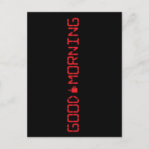 Digital Clock Good Morning Coffee Mug Early Birder Postcard