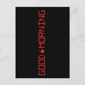 Digital Clock Good Morning Coffee Mug Early Birder Postcard