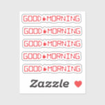 Digital Clock Good Morning Coffee Mug Early Birder Sticker