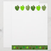 Digital Collage Green Pretty Cute  Apples (Front/Back)