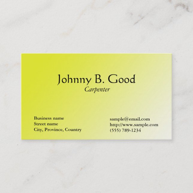 Digital color,green and yellow business card (Front)