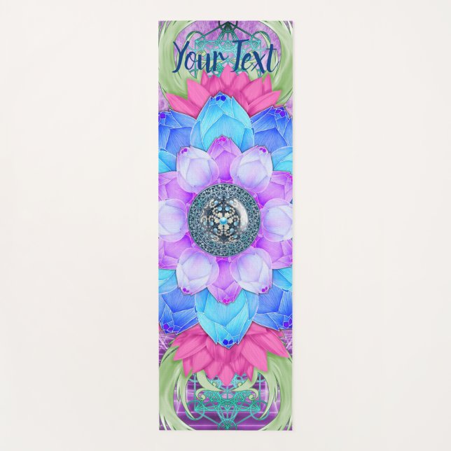 Digital Colorful Mandala Yoga Mat (Front)