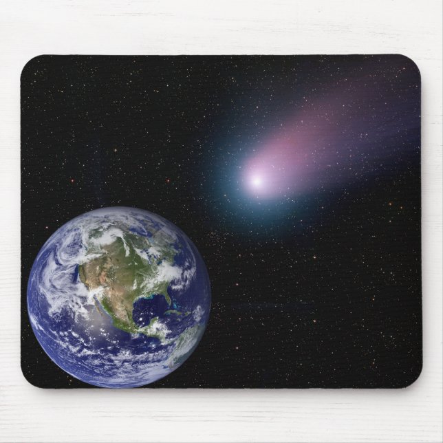 Digital composite of a comet heading towards Ea Mouse Pad (Front)