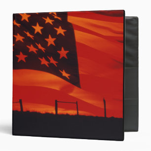 Digital composite of the American Flag 3 Ring Binder