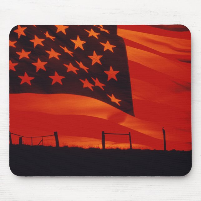 Digital composite of the American Flag Mouse Pad (Front)