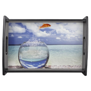Digital composition serving tray