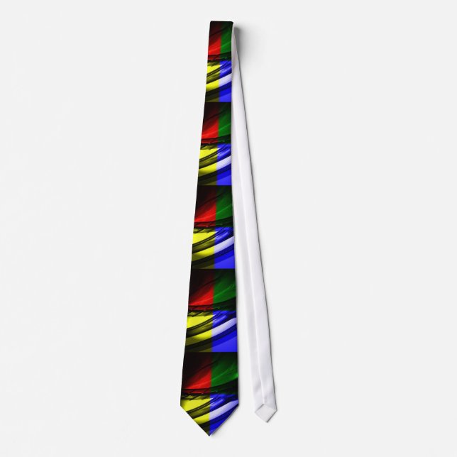 Digital Computer Abstract Art Neck Tie (Front)