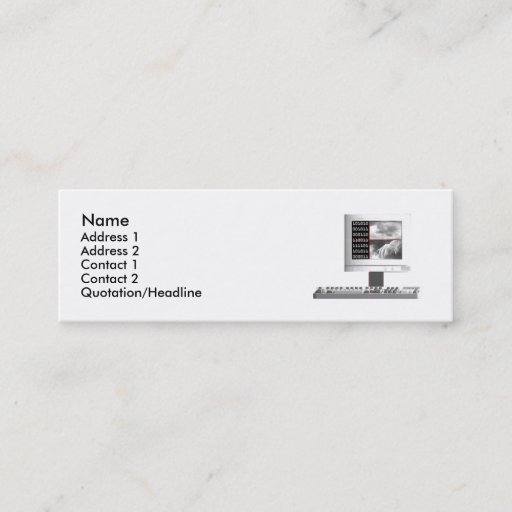 Customizable Digital Creation - Skinny Size Business Card
