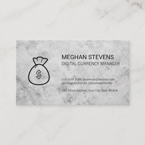 Digital Currency Manager  Money Bag Appointment Card