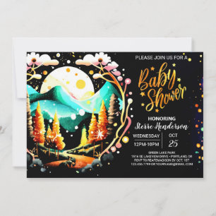 Digital Custom Woodland Editable Baby Shower Invitation