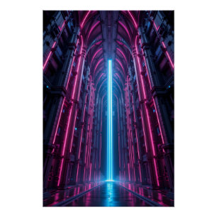 Digital Data Cathedral Poster