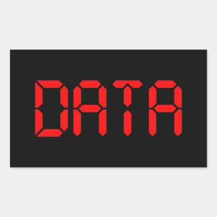 DIGITAL DATA RECTANGULAR STICKER
