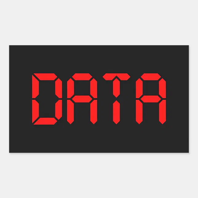 DIGITAL DATA RECTANGULAR STICKER | Zazzle