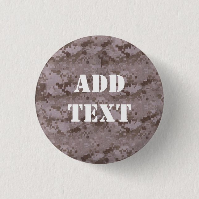 Digital Desert Camouflage Button (Front)