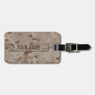Digital Desert Camouflage Customizable Luggage Tag