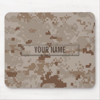 Digital Desert Camouflage Customizable Mouse Pad by staticnoise at Zazzle